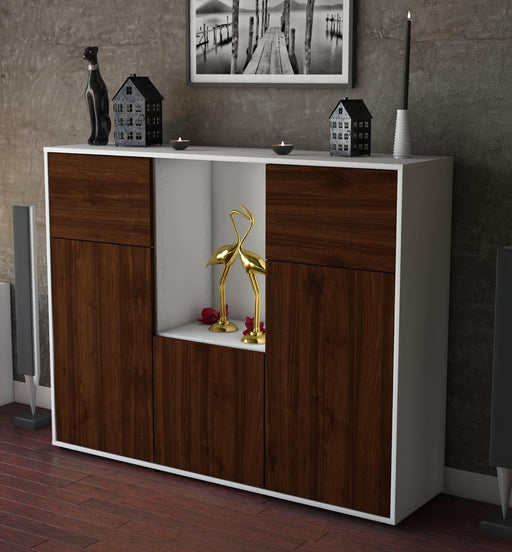 Highboard Michelle, Walnuss Studio (136x108x35cm) - Dekati GmbH