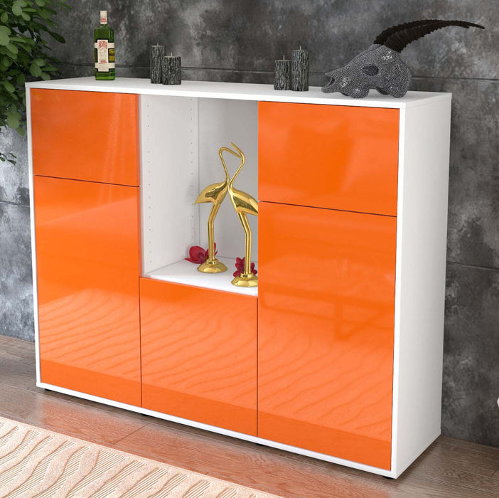 Highboard Michelle, Orange Studio (136x108x35cm) - Dekati GmbH