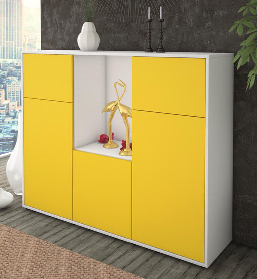 Highboard Michelle, Gelb Studio (136x108x35cm) - Dekati GmbH