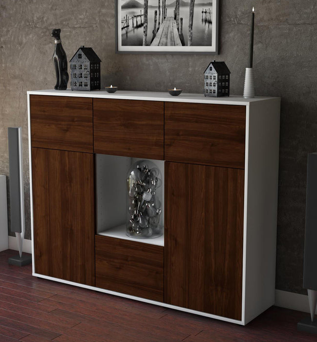 Highboard Milou, Walnuss Studio (136x108x35cm) - Dekati GmbH