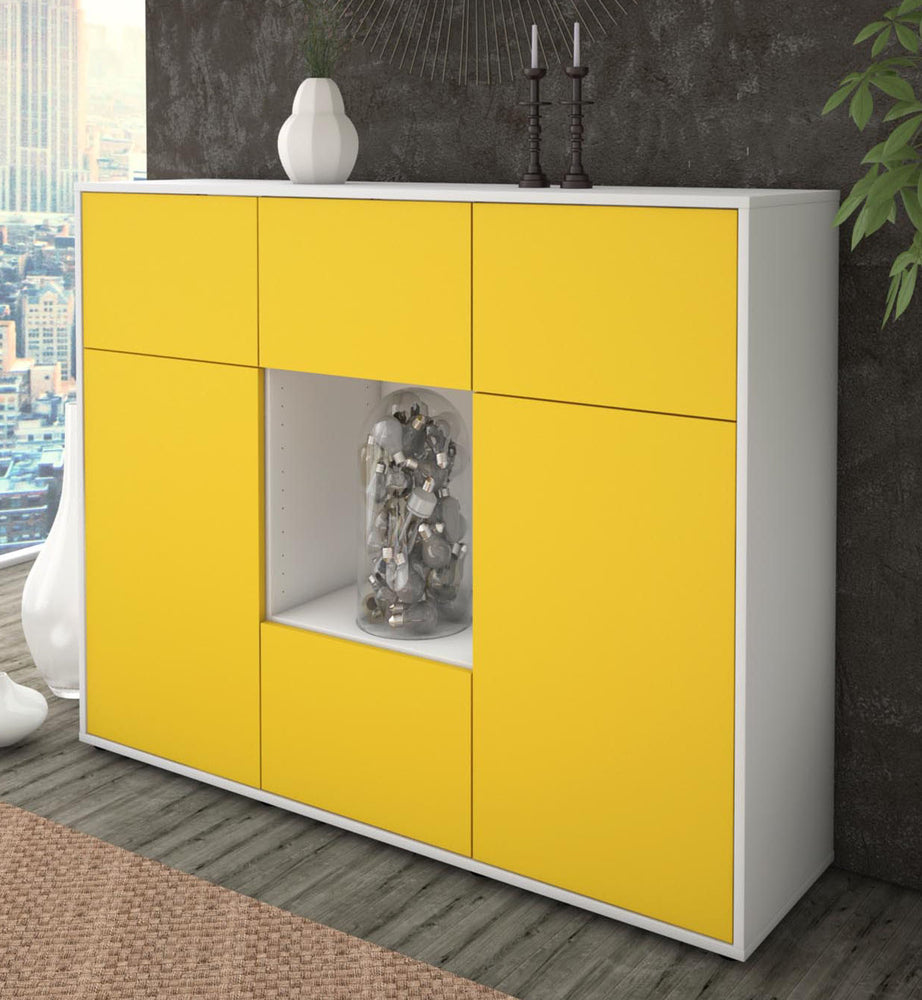 Highboard Milou, Gelb Studio (136x108x35cm) - Dekati GmbH