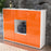 Highboard Mimma, Orange Studio (136x108x35cm) - Dekati GmbH