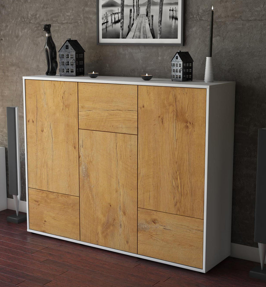 Highboard Mira, Eiche Studio (136x108x35cm) - Dekati GmbH