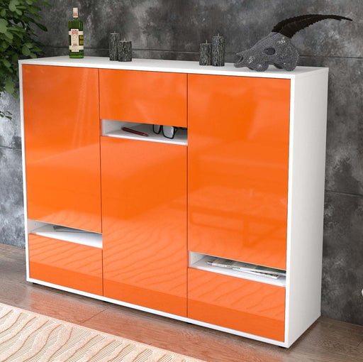 Highboard Mirella, Orange Studio (136x108x35cm) - Dekati GmbH