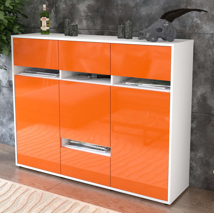 Highboard Monia, Orange Studio (136x108x35cm) - Dekati GmbH