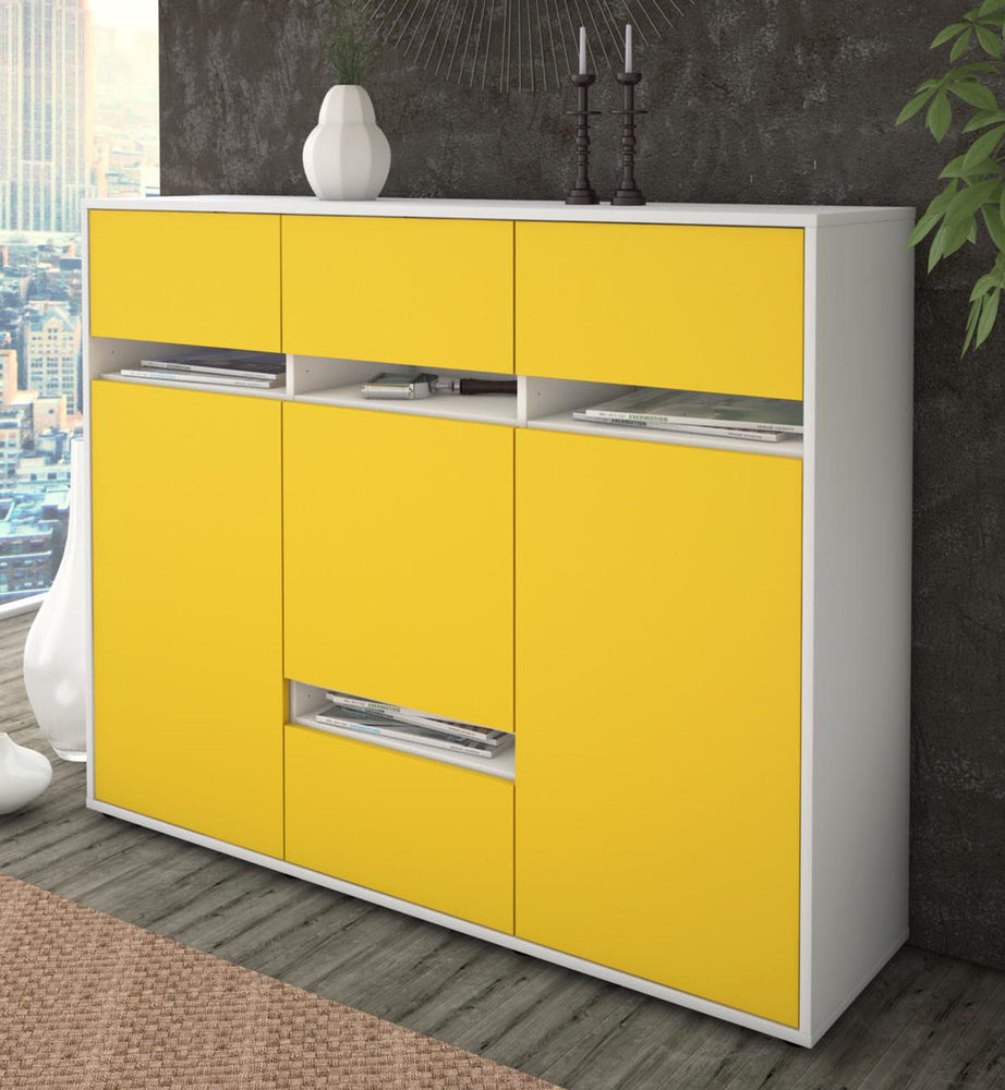 Highboard Monia, Gelb Studio (136x108x35cm) - Dekati GmbH