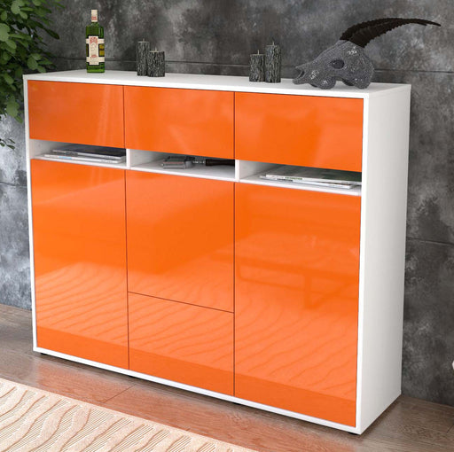 Highboard Monja, Orange Studio (136x108x35cm) - Dekati GmbH