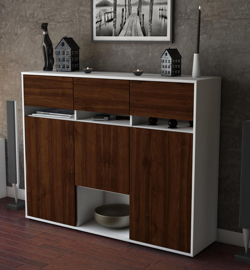 Highboard Natalie, Walnuss Studio (136x108x35cm) - Dekati GmbH