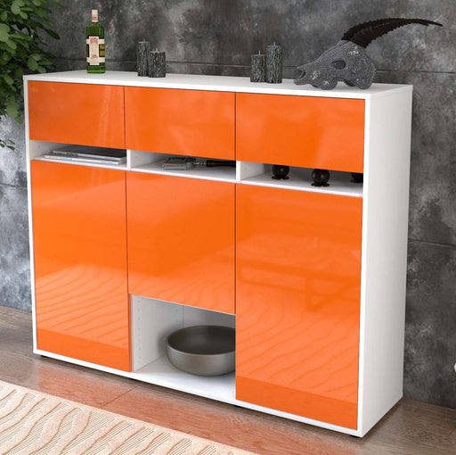 Highboard Natalie, Orange Studio (136x108x35cm) - Dekati GmbH