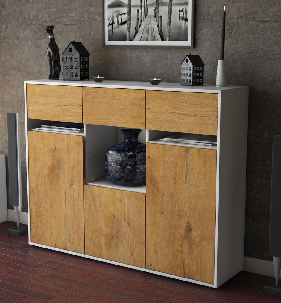 Highboard Nathalie, Eiche Studio (136x108x35cm) - Dekati GmbH