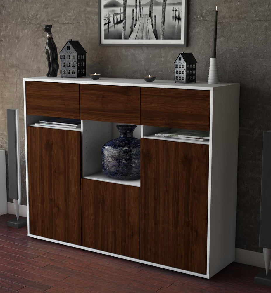 Highboard Nathalie, Walnuss Studio (136x108x35cm) - Dekati GmbH