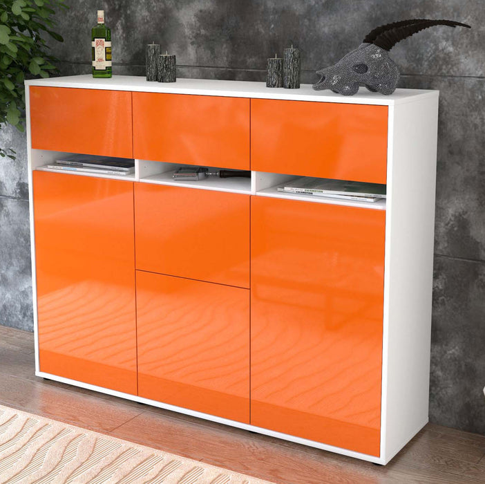 Highboard Neda, Orange Studio (136x108x35cm) - Dekati GmbH