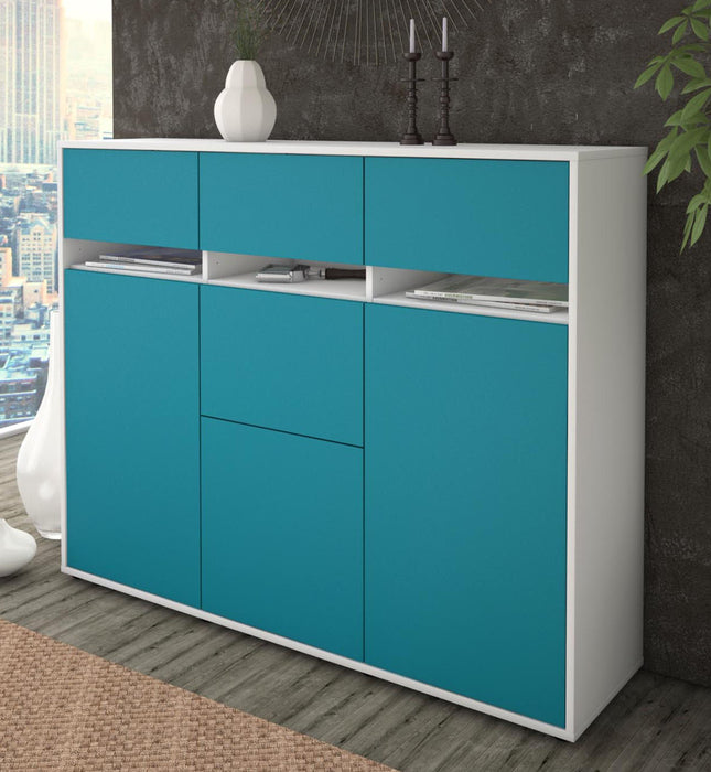 Highboard Neda, Türkis Studio (136x108x35cm) - Dekati GmbH