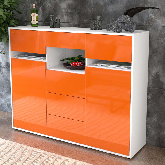 Highboard Nella, Orange Studio (136x108x35cm) - Dekati GmbH