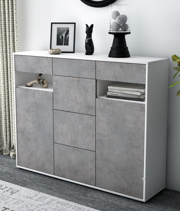 Highboard Nevia, Beton Studio (136x108x35cm) - Dekati GmbH