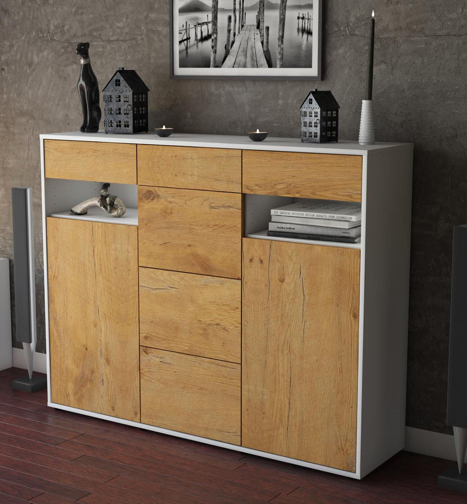 Highboard Nevia, Eiche Studio (136x108x35cm) - Dekati GmbH