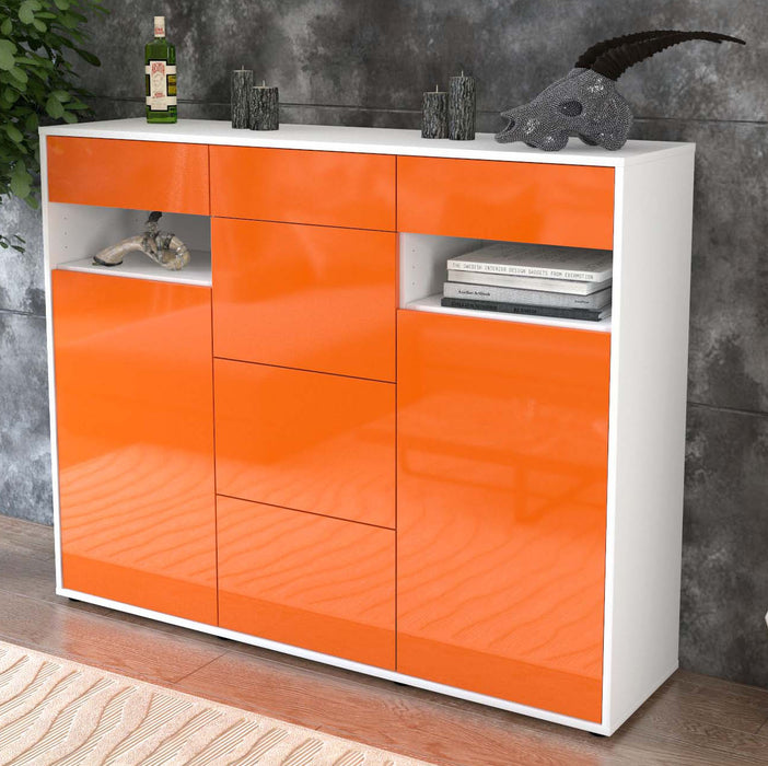 Highboard Nevia, Orange Studio (136x108x35cm) - Dekati GmbH