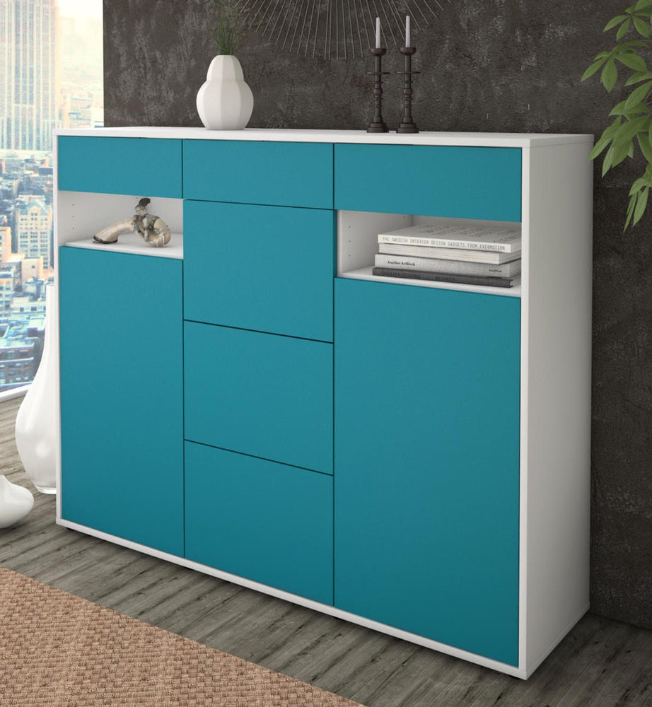 Highboard Nevia, Türkis Studio (136x108x35cm) - Dekati GmbH