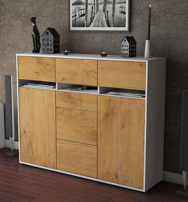 Highboard Nica, Eiche Studio (136x108x35cm) - Dekati GmbH