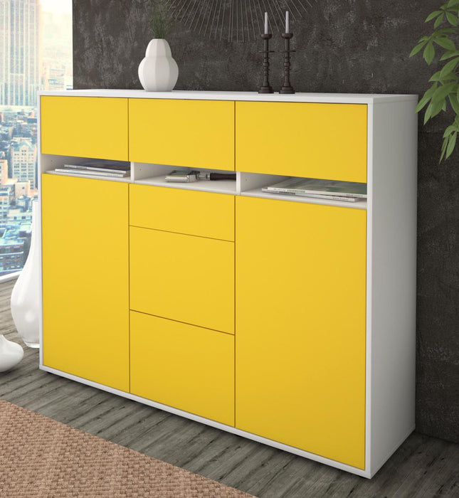 Highboard Nica, Gelb Studio (136x108x35cm) - Dekati GmbH