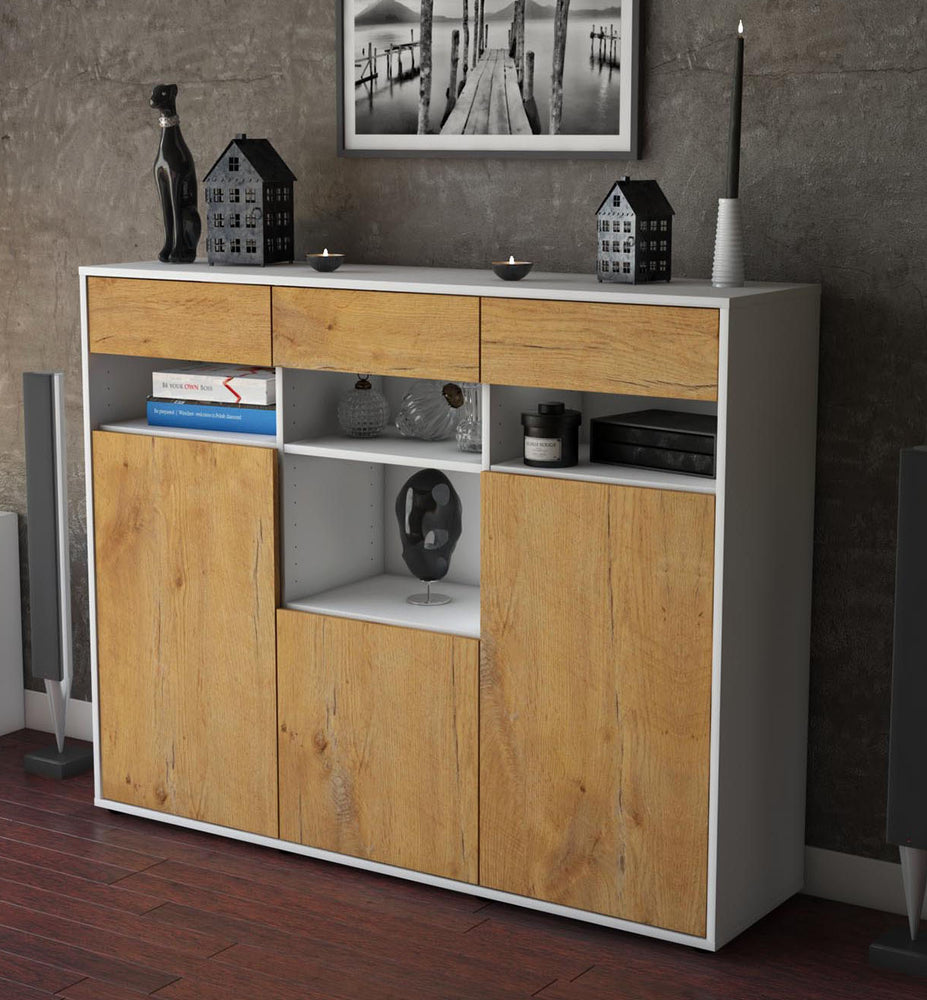 Highboard Nicole, Eiche Studio (136x108x35cm) - Dekati GmbH