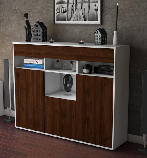 Highboard Nicole, Walnuss Studio (136x108x35cm) - Dekati GmbH