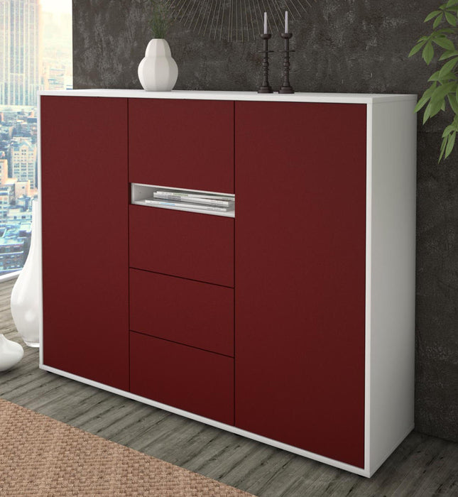 Highboard Nikola, Bordeaux Studio (136x108x35cm) - Dekati GmbH