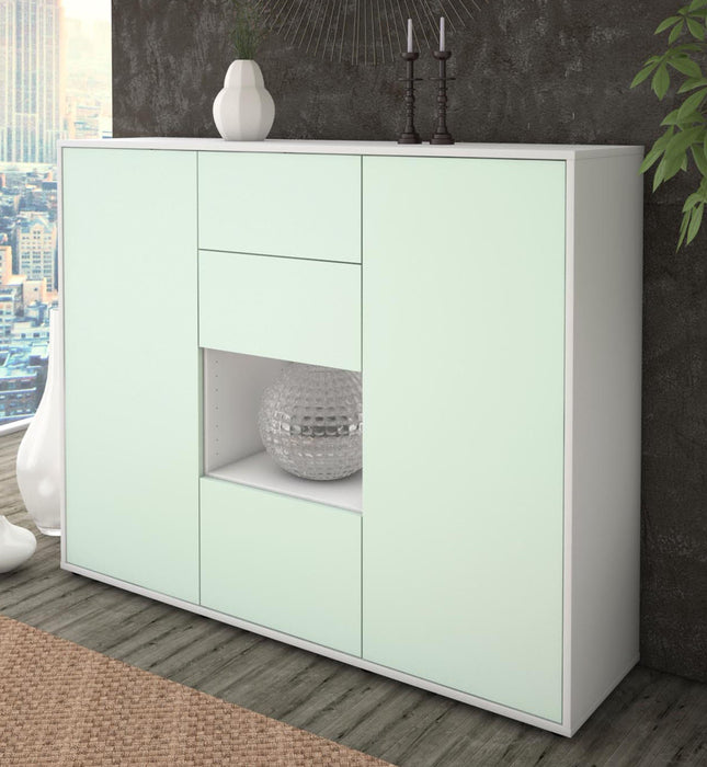 Highboard Nikolina, Mint Studio (136x108x35cm) - Dekati GmbH