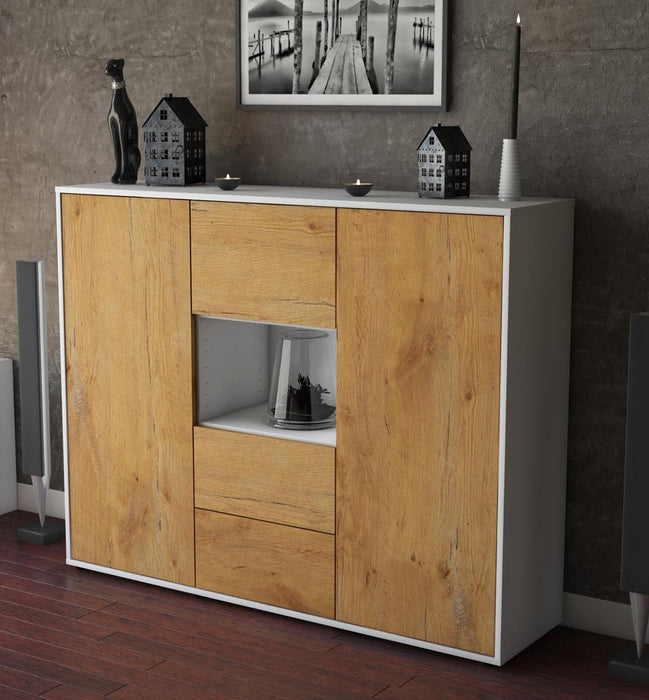 Highboard Nila, Eiche Studio (136x108x35cm) - Dekati GmbH