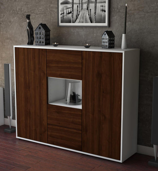 Highboard Nila, Walnuss Studio (136x108x35cm) - Dekati GmbH