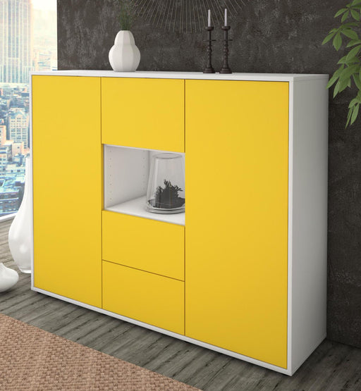 Highboard Nila, Gelb Studio (136x108x35cm) - Dekati GmbH