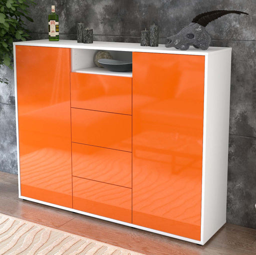 Highboard Nives, Orange Studio (136x108x35cm) - Dekati GmbH