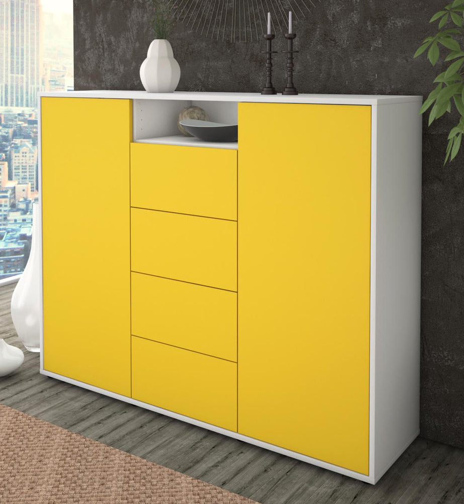 Highboard Nives, Gelb Studio (136x108x35cm) - Dekati GmbH