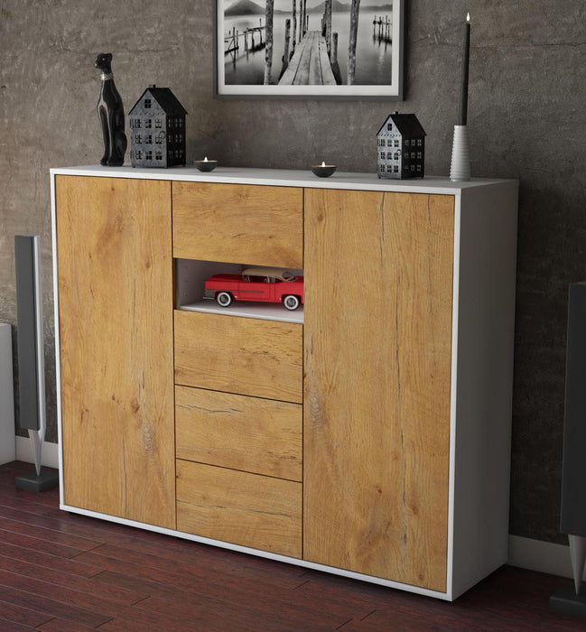 Highboard Noe, Eiche Studio (136x108x35cm) - Dekati GmbH