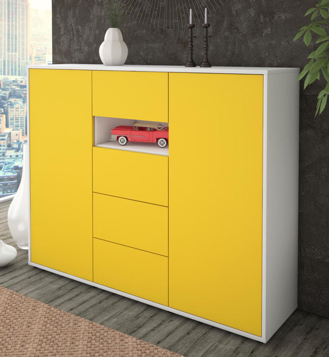 Highboard Noe, Gelb Studio (136x108x35cm) - Dekati GmbH