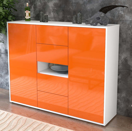 Highboard Noelia, Orange Studio (136x108x35cm) - Dekati GmbH