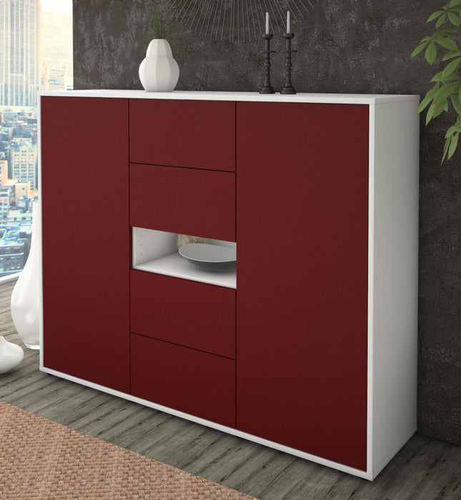 Highboard Noelia, Bordeaux Studio (136x108x35cm) - Dekati GmbH