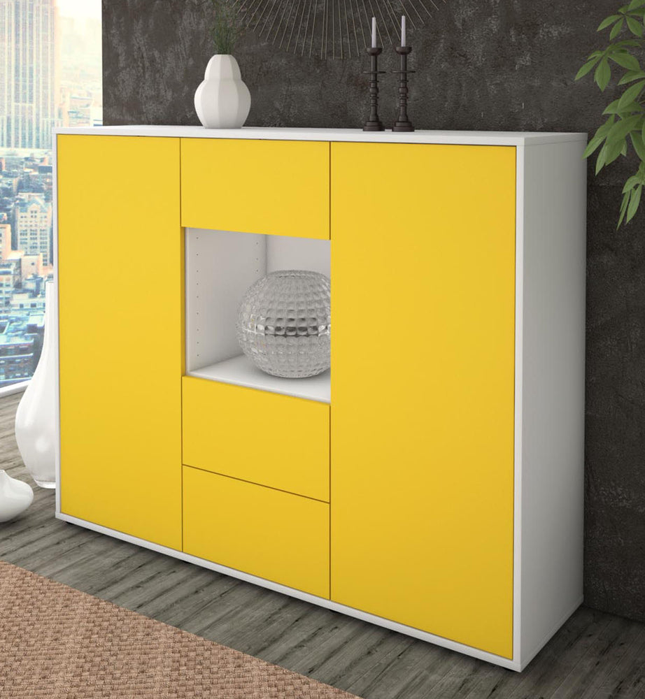 Highboard Noemi, Gelb Studio (136x108x35cm) - Dekati GmbH