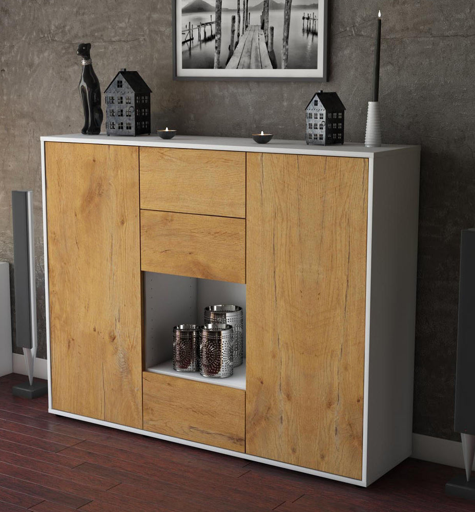 Highboard Nora, Eiche Studio (136x108x35cm) - Dekati GmbH