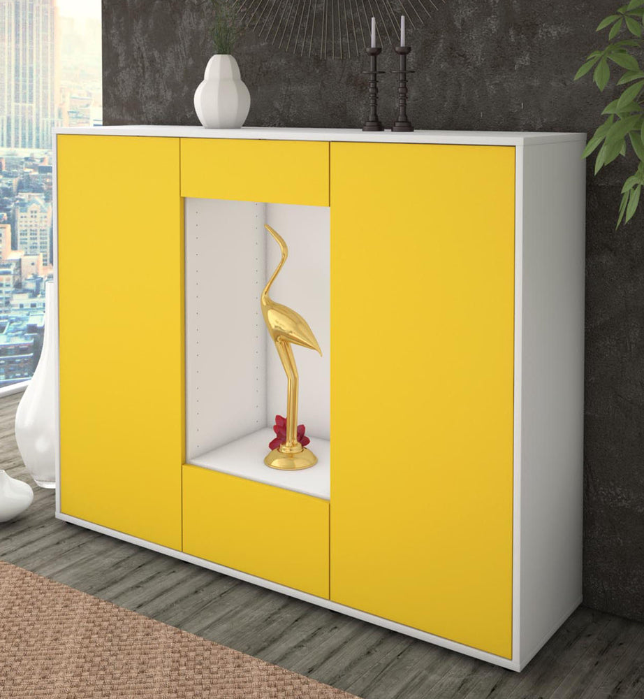 Highboard Nova, Gelb Studio (136x108x35cm) - Dekati GmbH