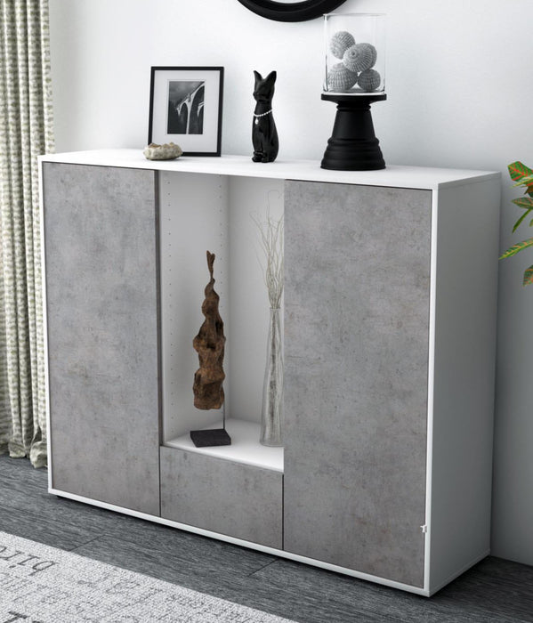 Highboard Nuccia, Beton Studio (136x108x35cm) - Dekati GmbH