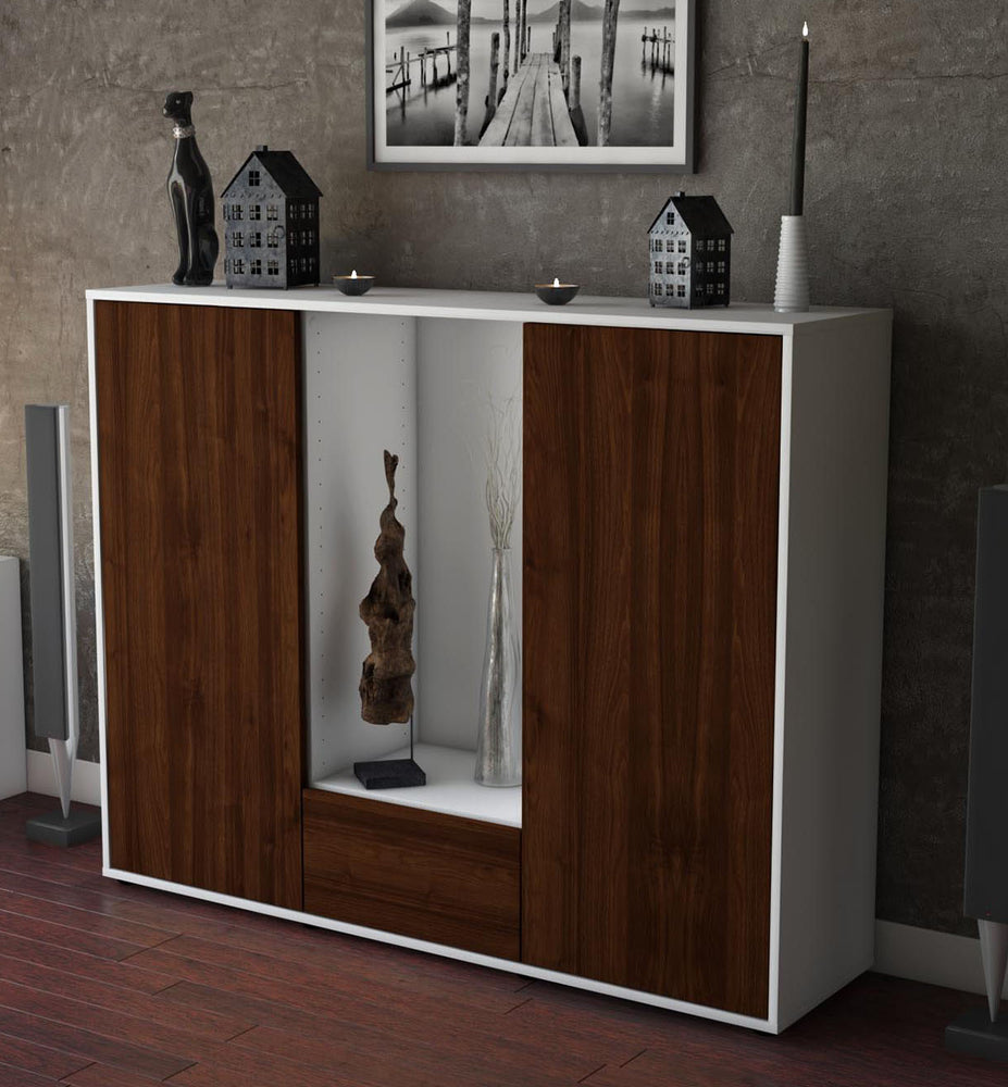 Highboard Nuccia, Walnuss Studio (136x108x35cm) - Dekati GmbH