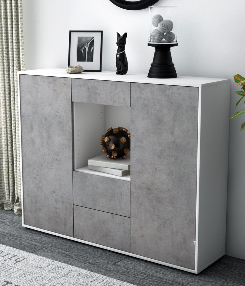 Highboard Ortensia, Beton Studio (136x108x35cm) - Dekati GmbH