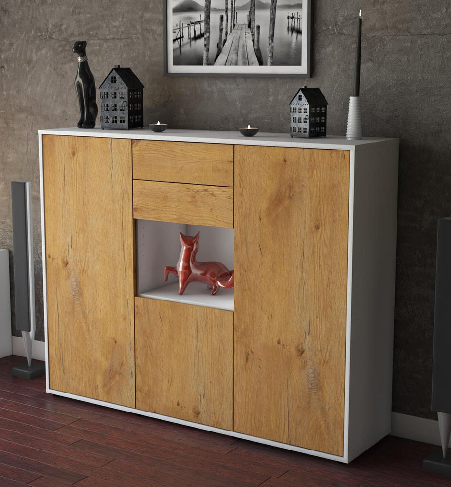 Highboard Penelope, Eiche Studio (136x108x35cm) - Dekati GmbH