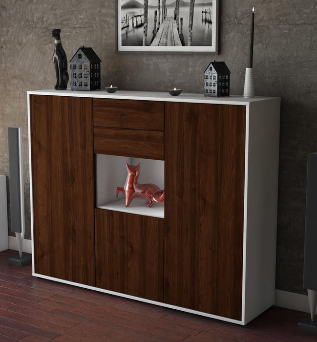 Highboard Penelope, Walnuss Studio (136x108x35cm) - Dekati GmbH