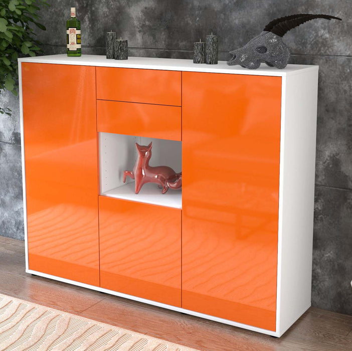 Highboard Penelope, Orange Studio (136x108x35cm) - Dekati GmbH