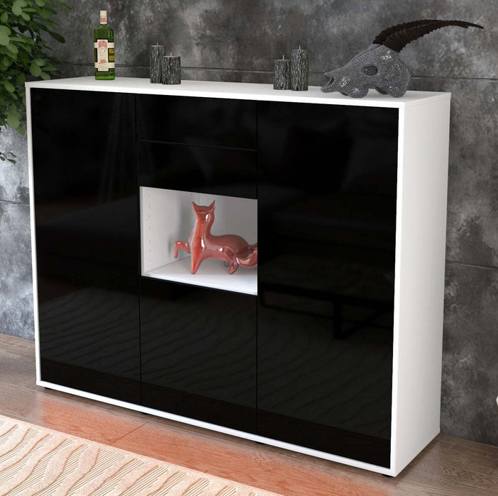 Highboard Penelope, Schwarz Studio (136x108x35cm) - Dekati GmbH