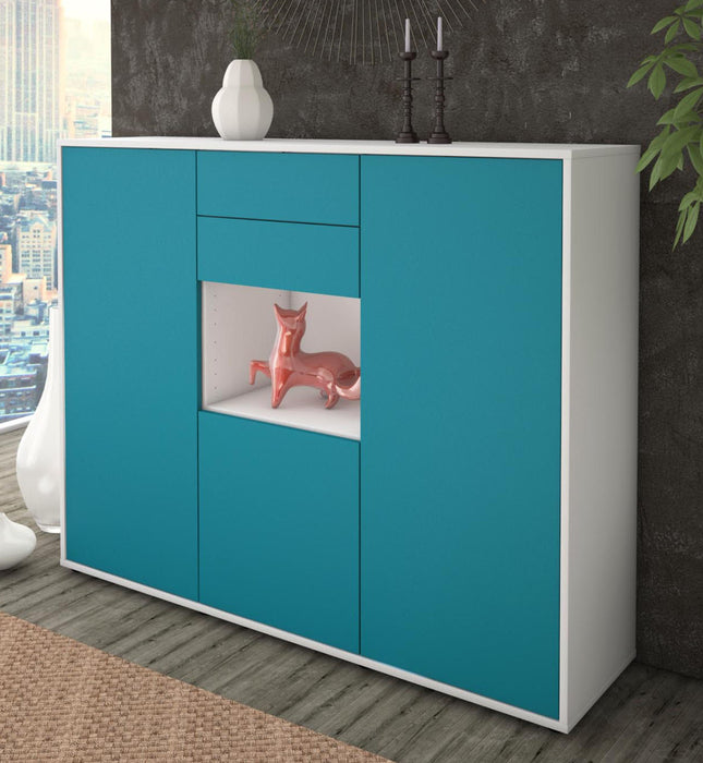 Highboard Penelope, Türkis Studio (136x108x35cm) - Dekati GmbH