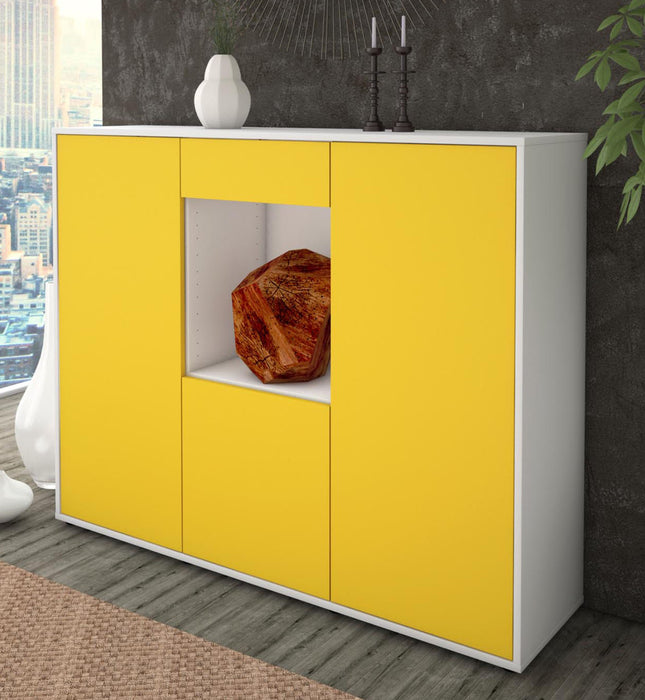 Highboard Peppina, Gelb Studio (136x108x35cm) - Dekati GmbH