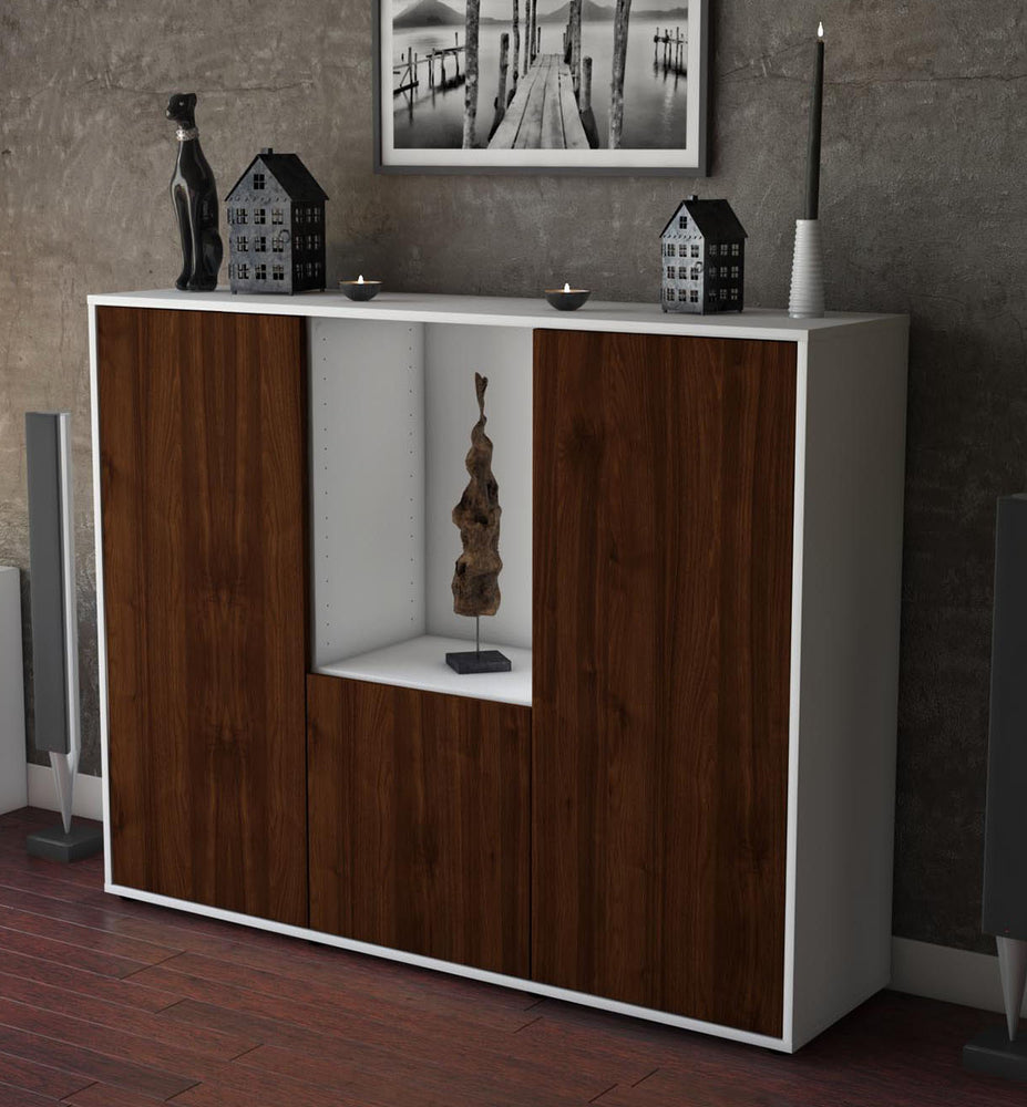 Highboard Pia, Walnuss Studio (136x108x35cm) - Dekati GmbH